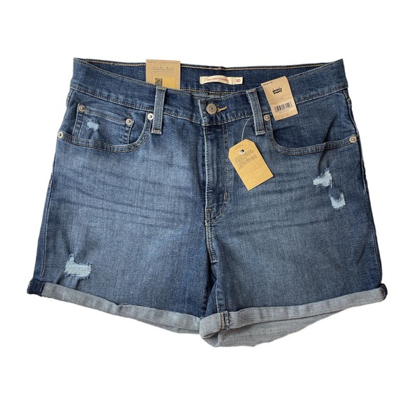 Levi's Shorts Levis Mid Length Hypersoft Mid Rise Shorts Medium